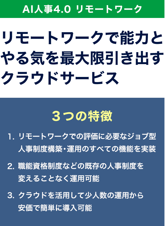 AI人事4.0 リモートワーク